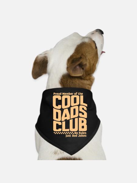 Cool Dads Club - Papa Vatertag Geschenk - Hunde-Bandana - Schwarz - Vorne