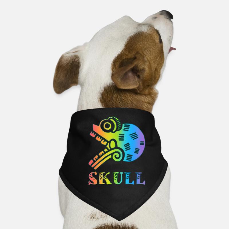 Mehrfarbiger Stammesschädel Hunde-Bandana