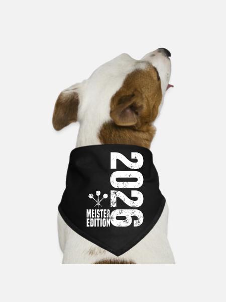 Champion de fléchettes 2026, maillot blanc de la Kreisliga - Bandana pour chien - noir - Devant