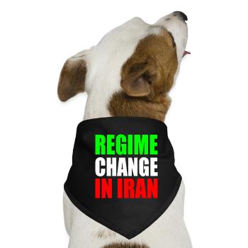 Regime change in iran - Hunde-Bandana - Schwarz - Vorne