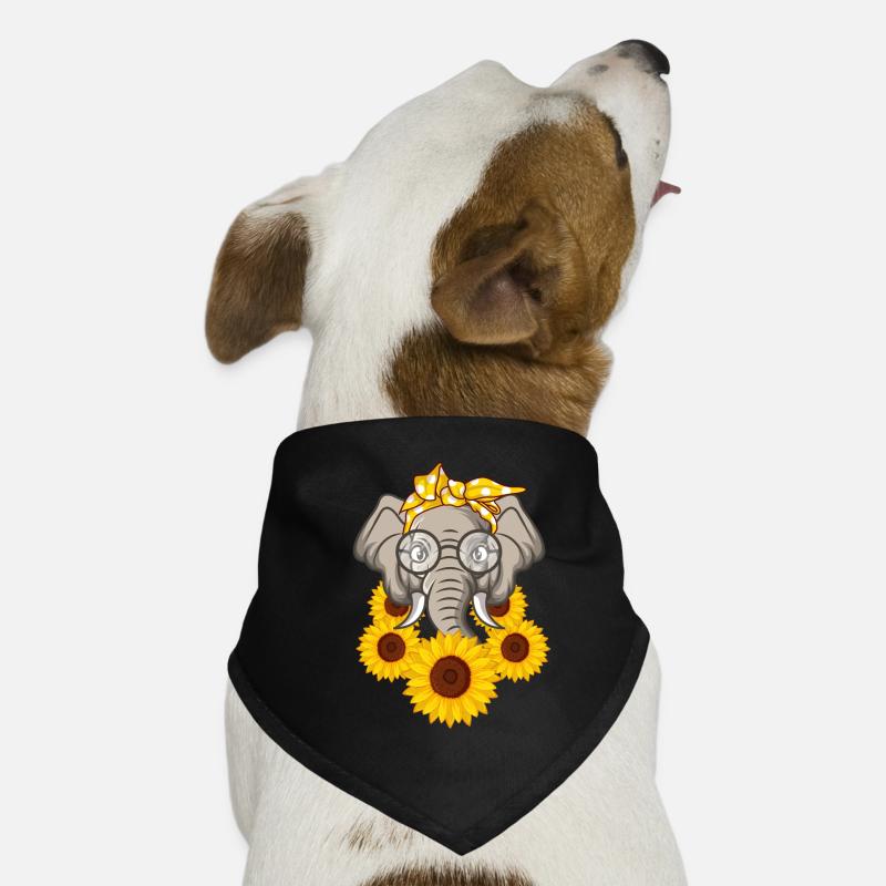 Elephant with Sunflower Gift Dog Bandana