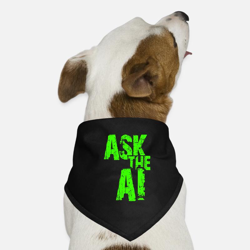 IA Intelligence artificielle drôle de nerd disant Bandana pour chien