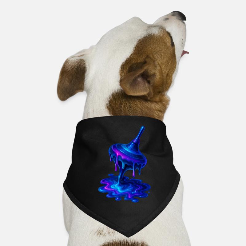 Schmelzender Kreisel Blau Lila Hunde-Bandana