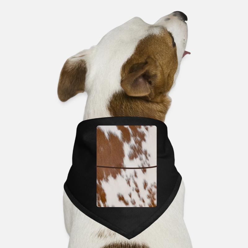 Journal en cuir de vache brun Bandana pour chien