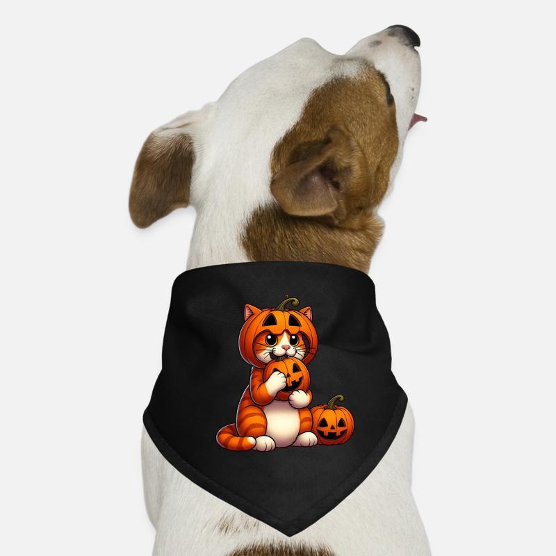 Mignon Halloween Chat Citrouille Dessin Animé Bandana pour chien