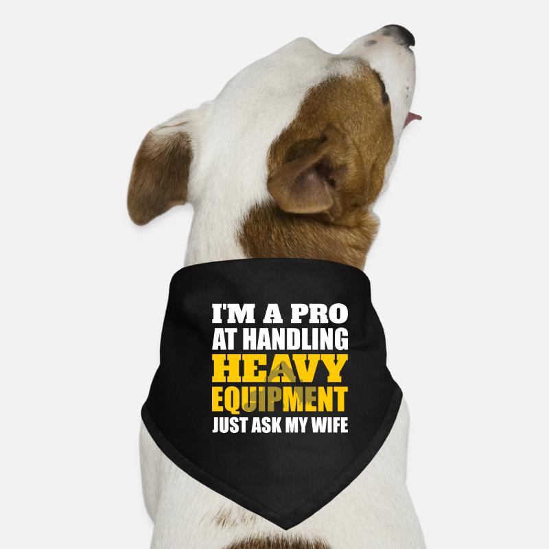 Retro Bagger Spruch Baggerfahrer Baustelle Hunde-Bandana