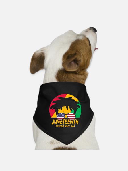 Juneteenth - Dog Bandana - black - Front