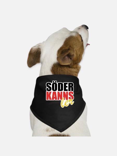 Söder kanns - Kanzler - Kanzlerkandidat - Hunde-Bandana - Schwarz