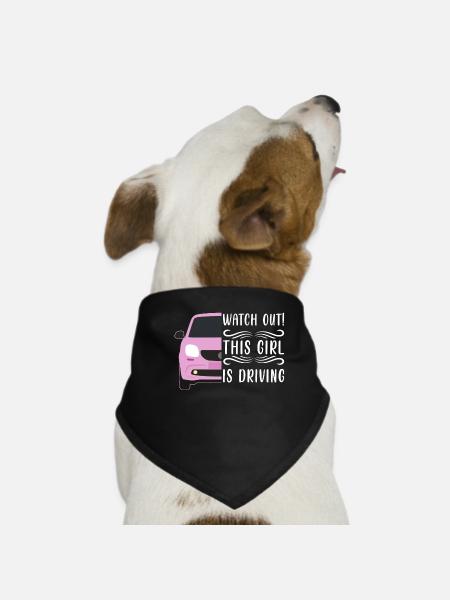 Driving licence test Driving test - Dog Bandana - black - Front