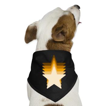 braune Sternschnuppe - Hunde-Bandana - Schwarz - Vorne