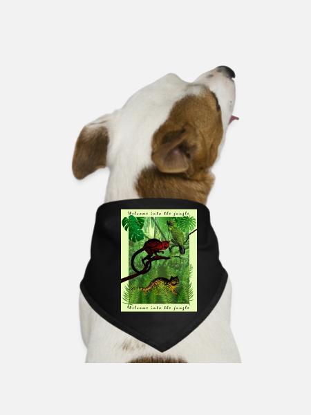 Jungle Mania - Dog Bandana - black - Front