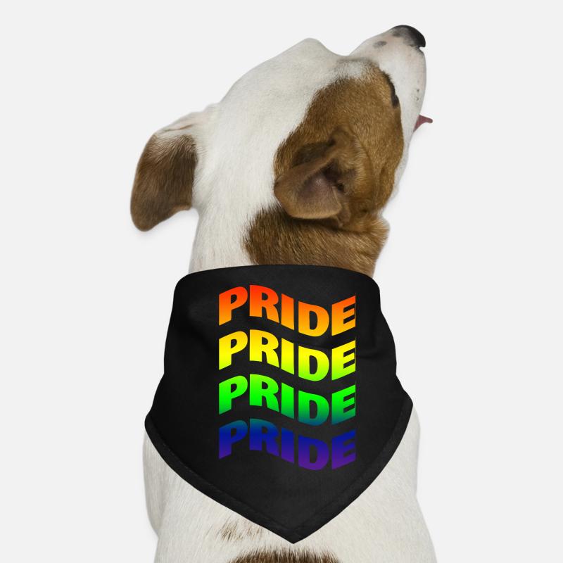 T Shirt Gay Pride Wave Effect LGBT Gift Idea Dog Bandana