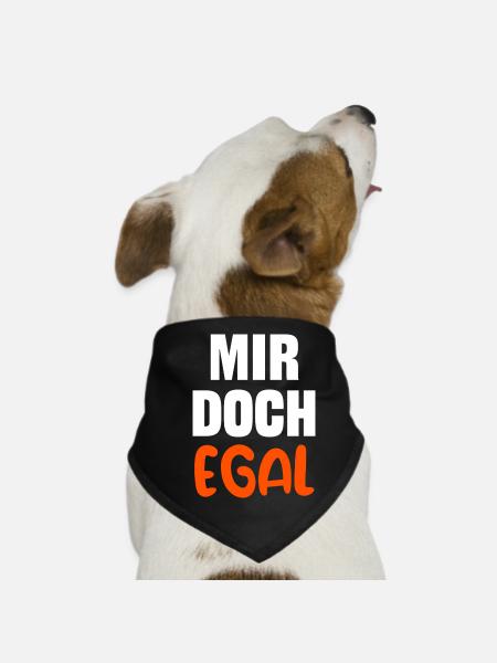 Ist Mir Egal Statement Haltung Relax - Hunde-Bandana - Schwarz - Vorne