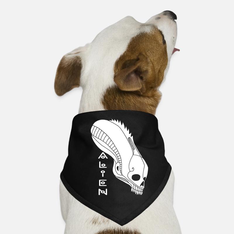 Crâne extraterrestre blanc Bandana pour chien