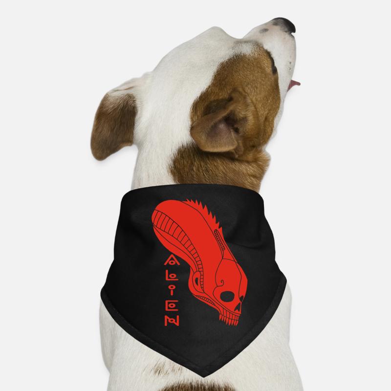 Roter Alien-Schädel Hunde-Bandana