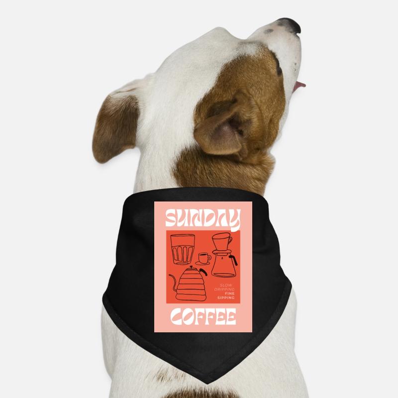 Café du dimanche | Goutte à goutte lente, gorgée fine Bandana pour chien