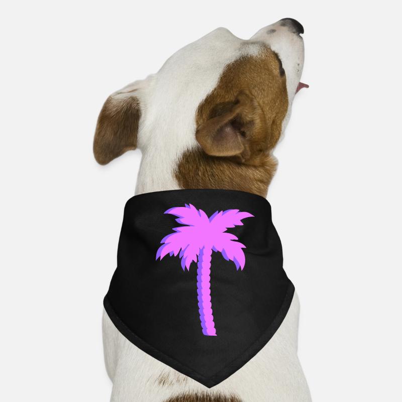 Lila Palmen Gradient Hunde-Bandana