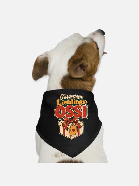 Lieblings Ossi, Fuer meinen Ossi Geschenk, DDR Hum - Dog Bandana - black - Front