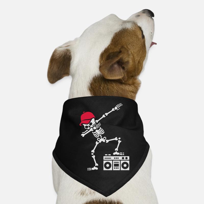Dab dabbing skeleton boombox - Ghetto blaster Dog Bandana