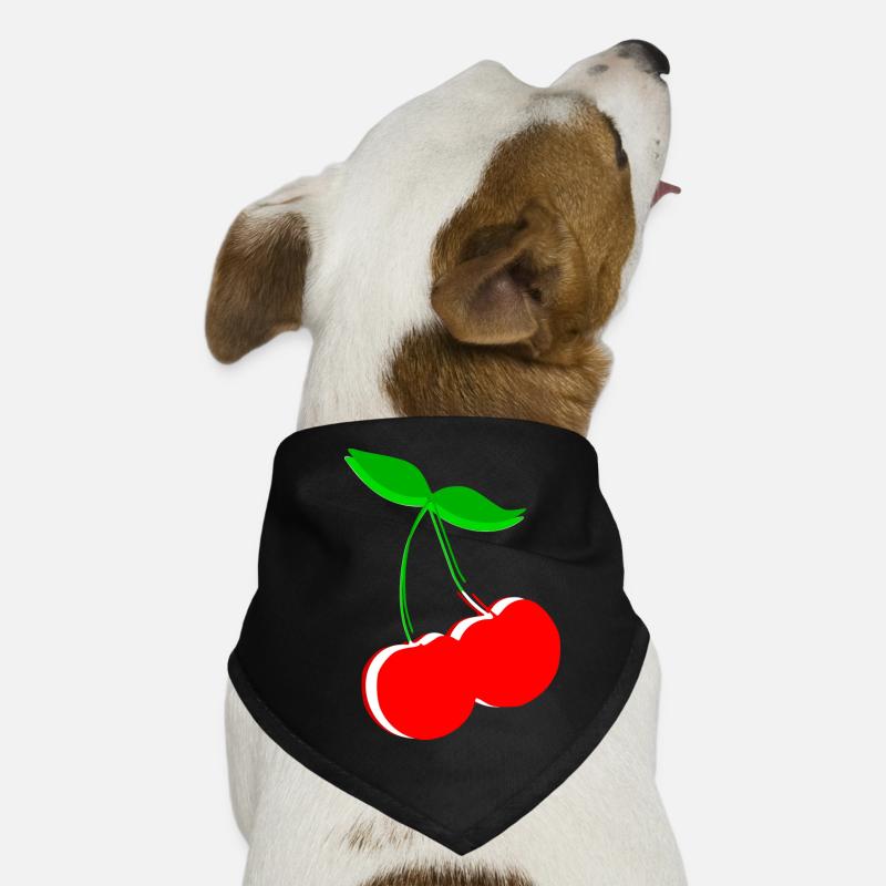 Kirsche Retro Früchte Obst Geschenk Geschenkidee Hunde-Bandana