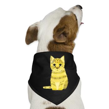 Glückskatze - Hunde-Bandana - Schwarz - Vorne