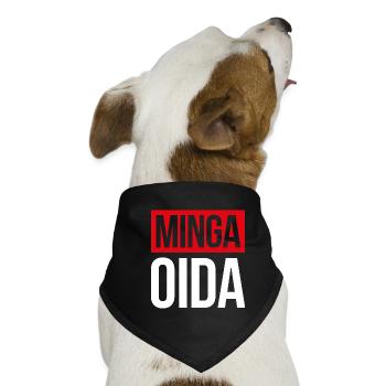 MINGA OIDA | MÜNCHEN | GESCHENK - Hunde-Bandana - Schwarz - Vorne