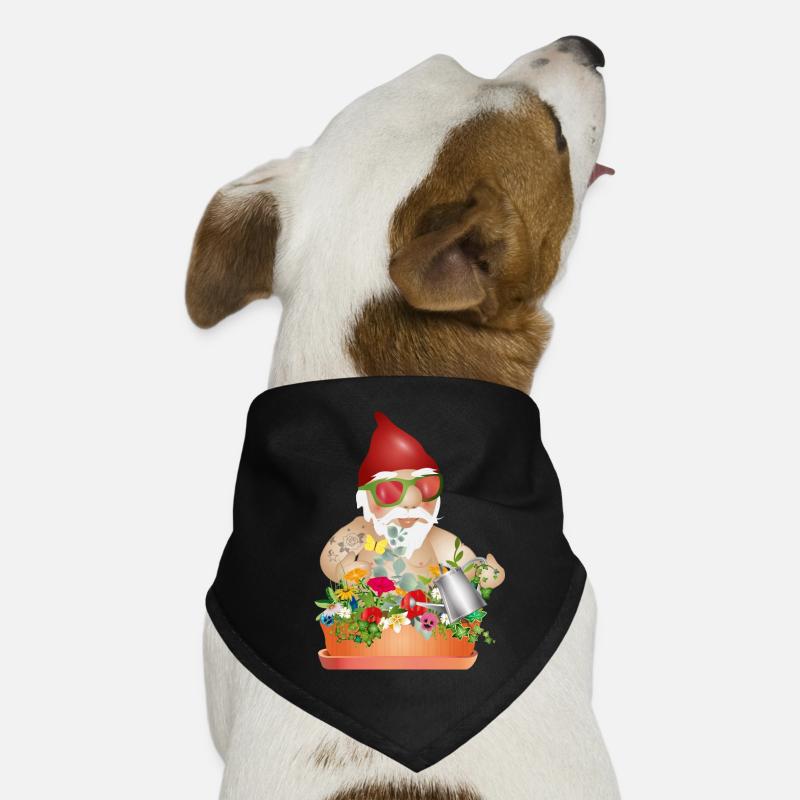 cooler Gartenzwerg macht Urlaub auf Balkonien Hunde-Bandana