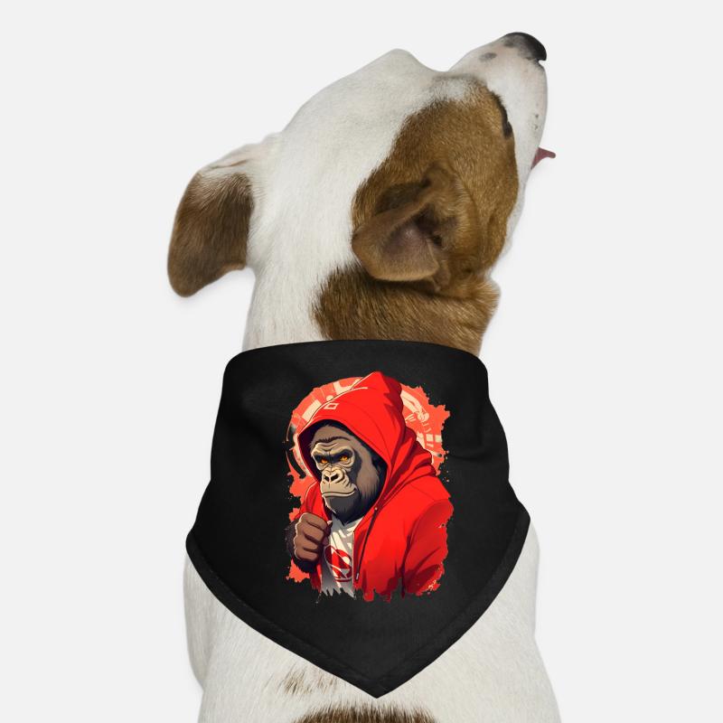 Gorille à capuche rouge Bandana pour chien