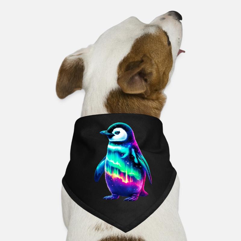 Aurora Borealis Penguin Dog Bandana