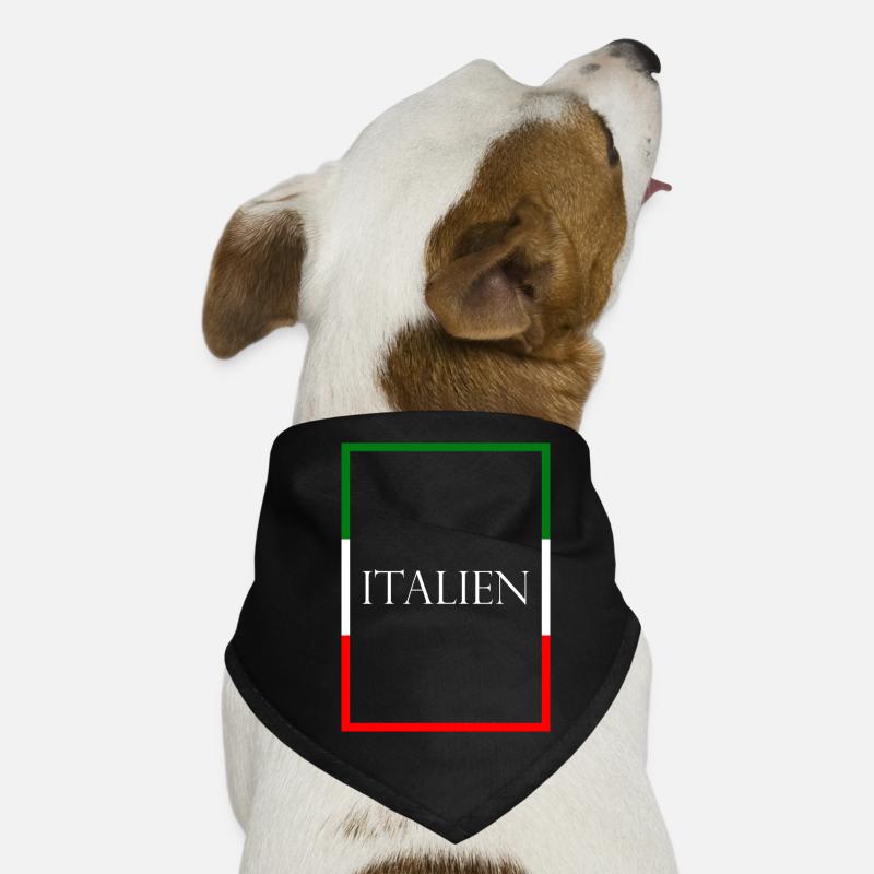 Italie, Italie Lettrage de déclaration avec drapeau Bandana pour chien