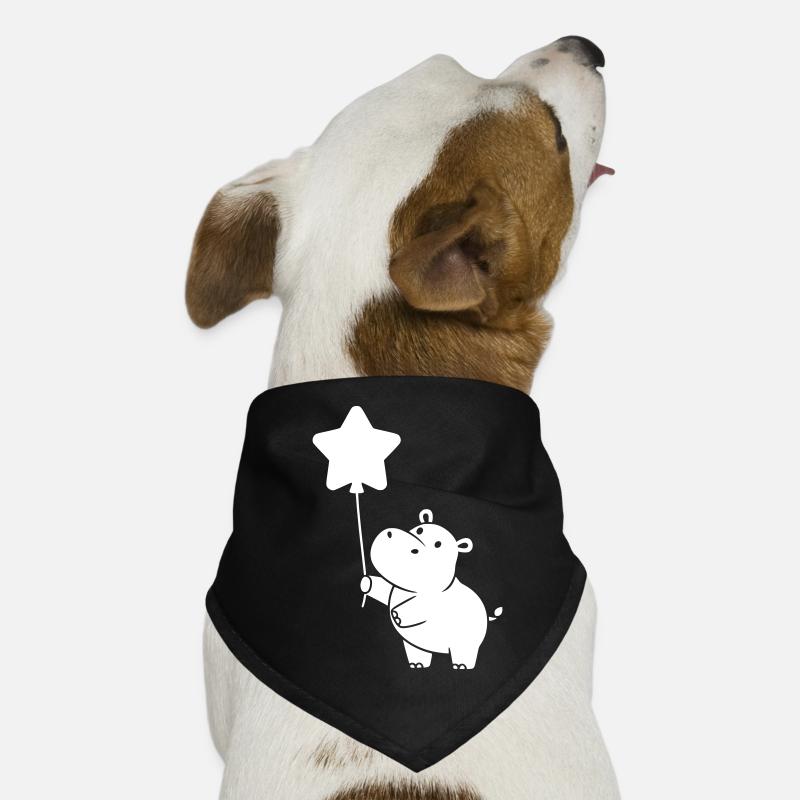 Nilpferd Stern Ballon Silhouette Hunde-Bandana
