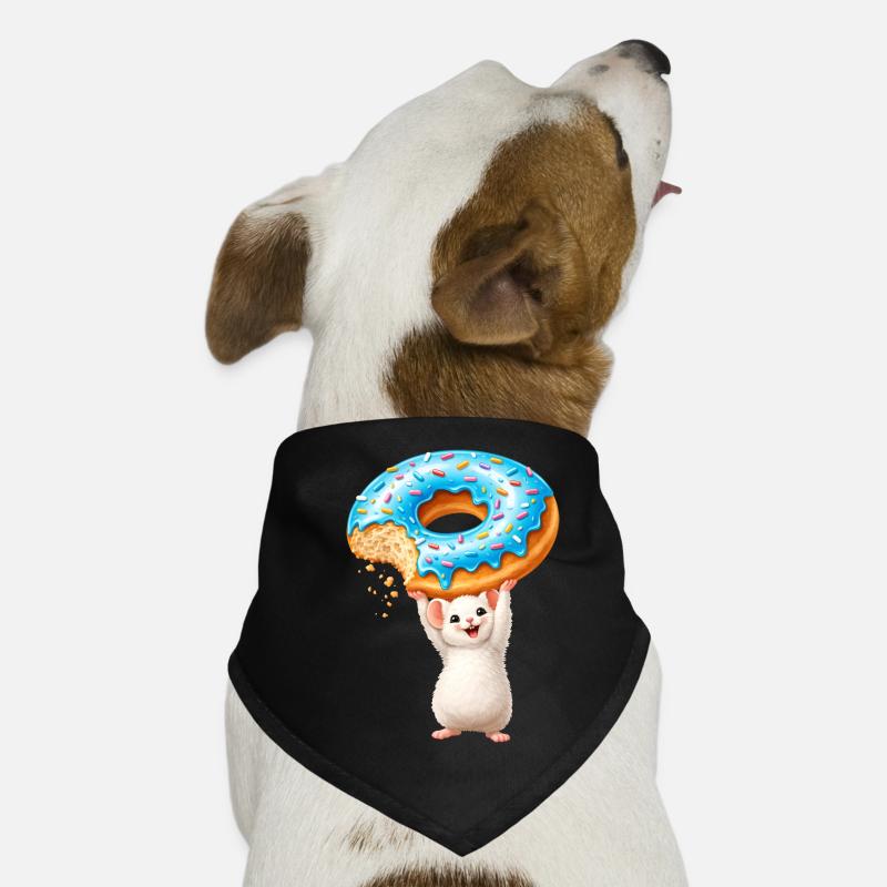 Souris au Donut – Dessin animé mignon Bandana pour chien