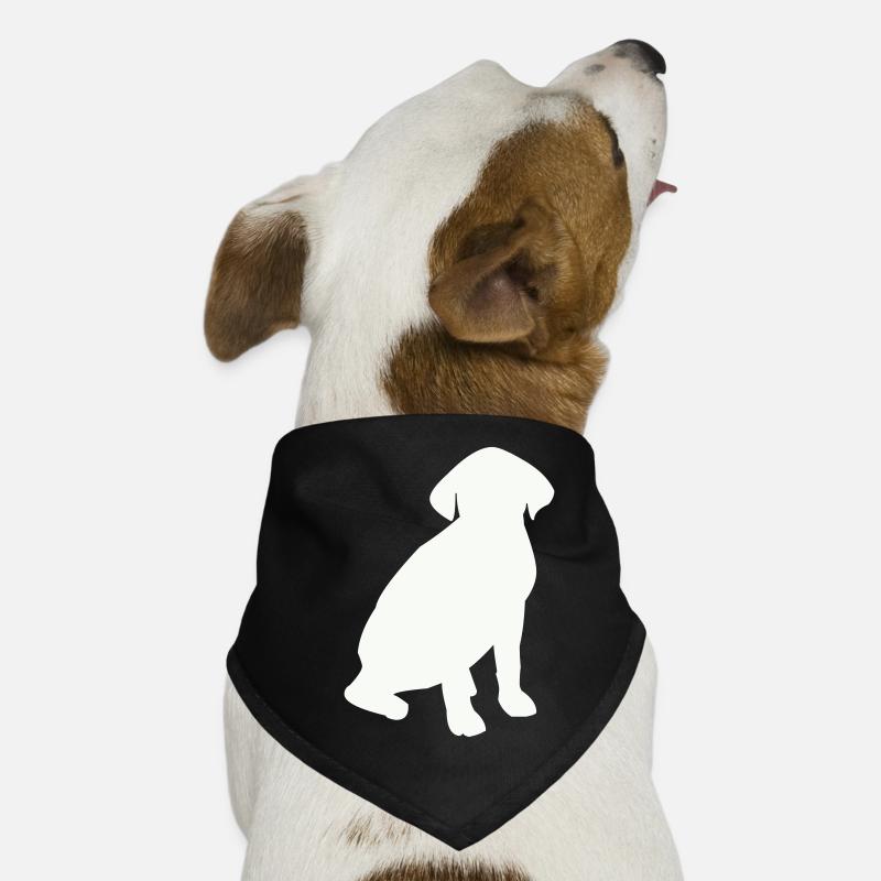 Sitzender Hund Silhouette Hunde-Bandana