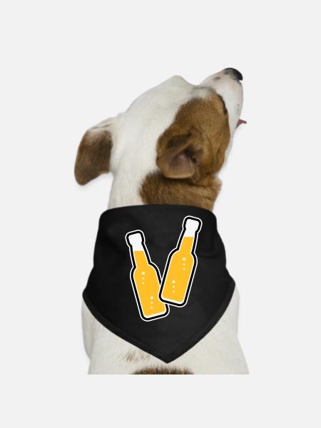 2 Bottles Toast (Lemonade Soft Drink / POS 3C) - Dog Bandana - black - Front