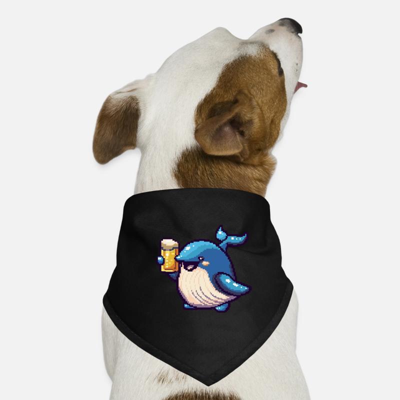 Whale Pixel Beer Dog Bandana