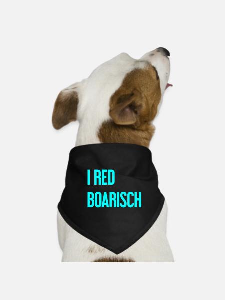 I red boarisch - Dog Bandana - black - Front