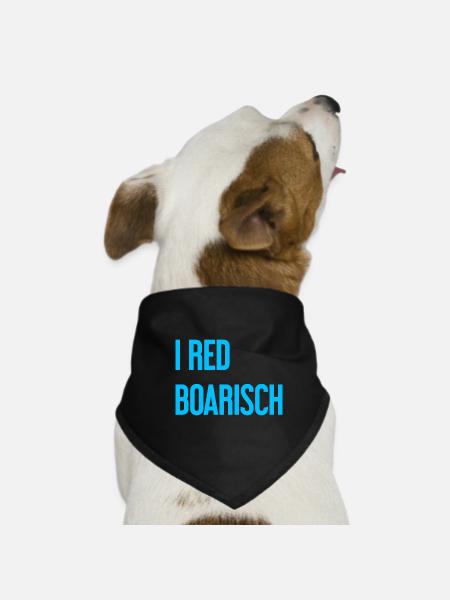 I red boarisch - Dog Bandana - black - Front