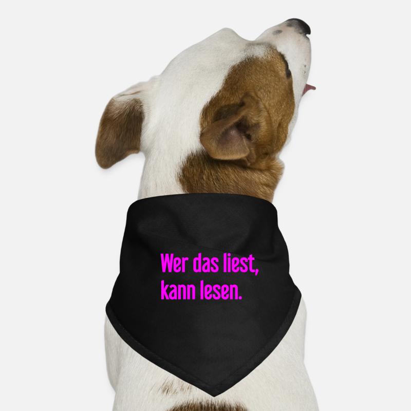 Wer das liest, kann lesen. Hunde-Bandana