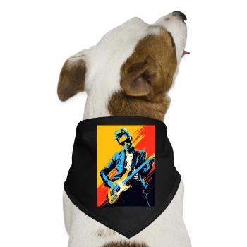 Pop-Art-Rocker - Hunde-Bandana - Schwarz - Vorne