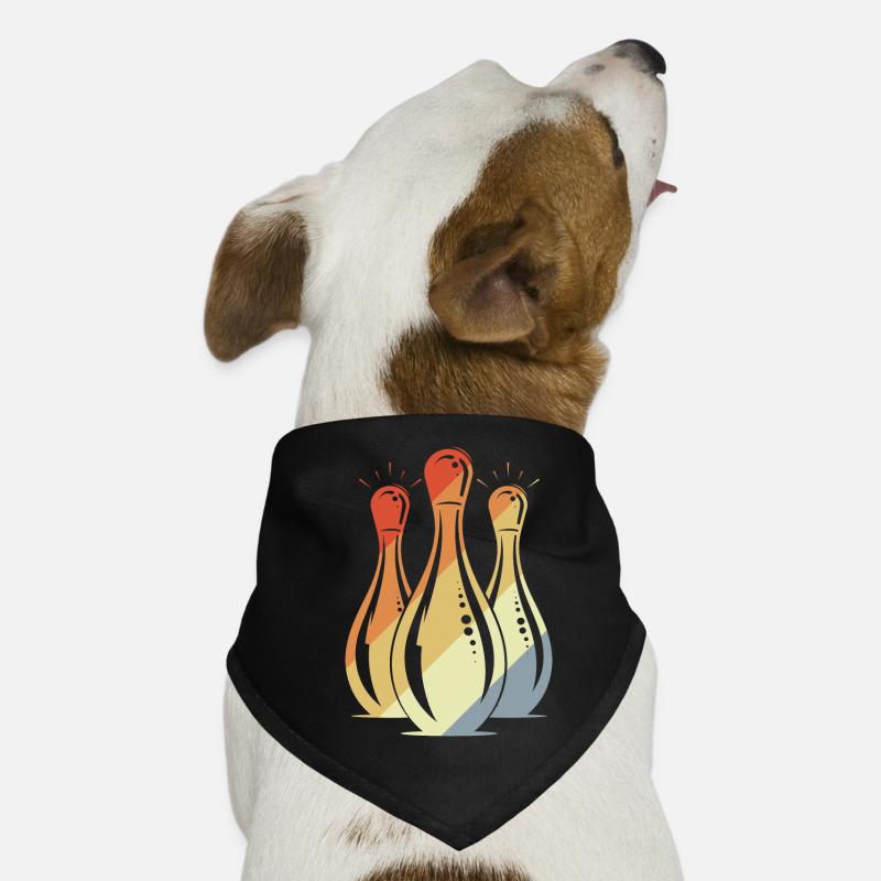Bowling Graphic Retro Look Dog Bandana