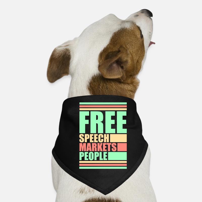 Marché de la liberté d’expression Peuple Libertarian Freedom Logo Bandana pour chien