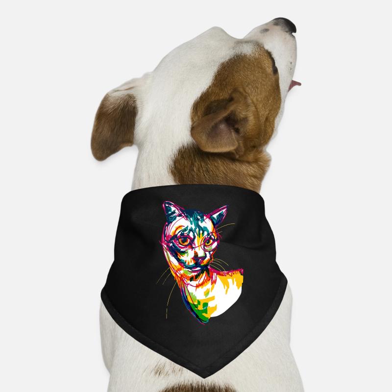 Neonkatze Hunde-Bandana