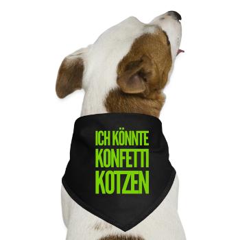 Fasching aus dem Mund - Hunde-Bandana - Schwarz - Vorne