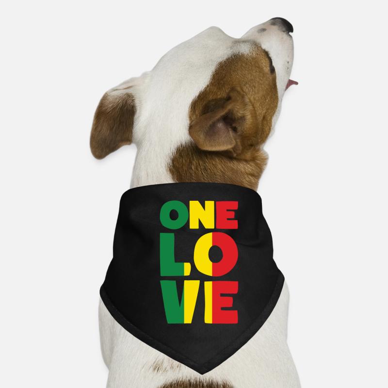 Rastafari ONE LOVE Reggae Style Bandana pour chien
