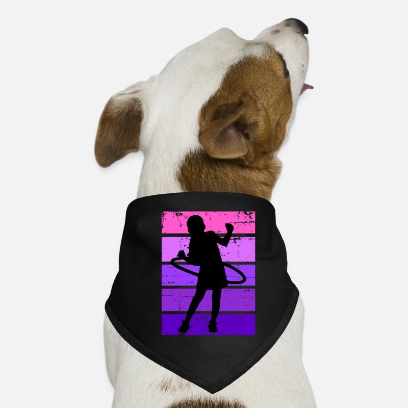 Hula Mädchen Pink - Hunde-Bandana - Schwarz