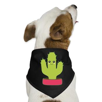 Kawaii Kaktus Kawaii Chibi Kawaii Manga - Hunde-Bandana - Schwarz - Vorne