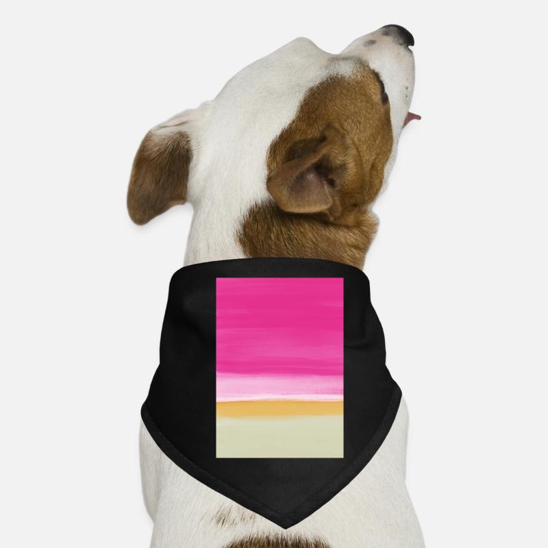 Line study pink yellow Dog Bandana