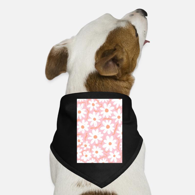 Rosa Gänseblümchen Hunde-Bandana