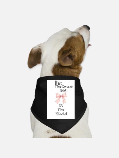 The Sweetest Girl in the World - Dog Bandana - black - Front