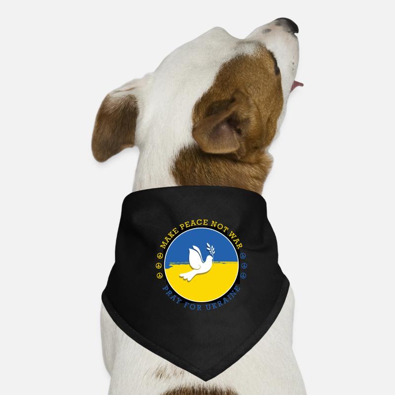 Ukraine Peace Dove Flag Pas de guerre Bandana pour chien